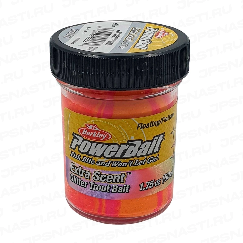 Паста форелевая Berkley PowerBait Natural Glitter Trout Bait (1633589), щербет с блестками, сыр