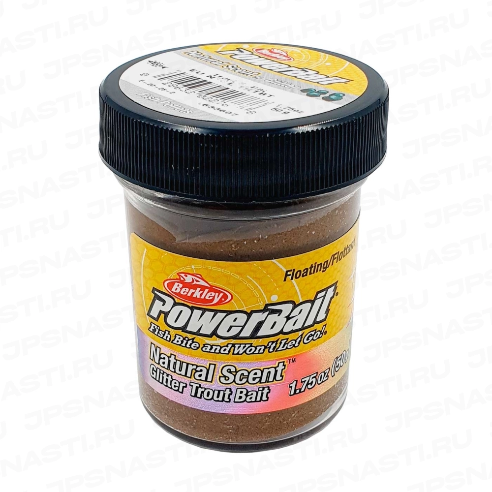 Паста форелевая Berkley PowerBait Natural Glitter Trout Bait (1633607), пеллетс, комбикорм