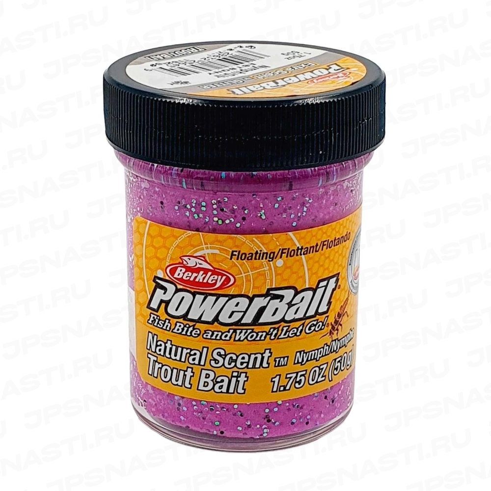 Паста форелевая Berkley PowerBait Select Trout Bait (1152859), фиолетовая с блестками, нимфа
