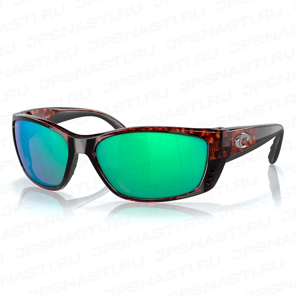 Очки поляризационные Costa Del Mar Fisch 580G, XL, regular fit, tortoise/green mirror