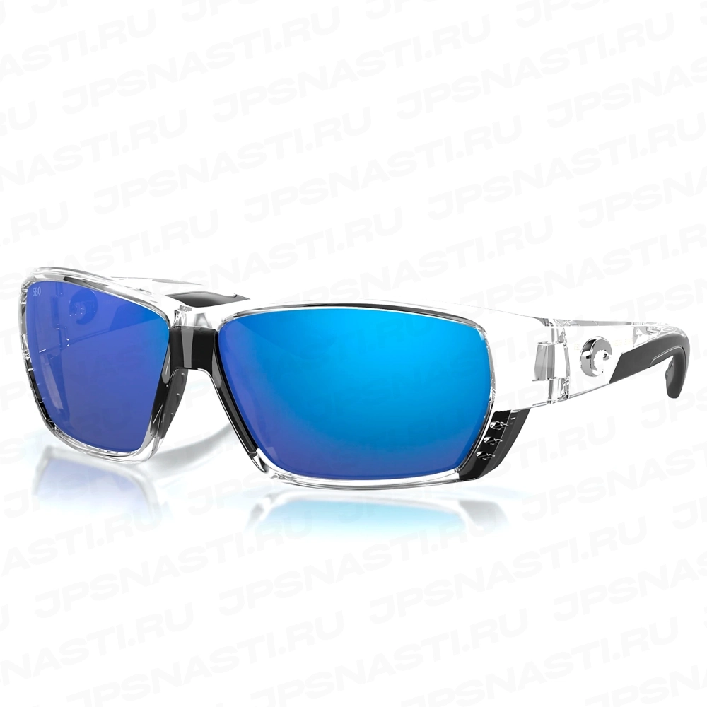 Очки поляризационные Costa Del Mar Tuna Alley 580P, XL, regular fit, crystal/blue mirror