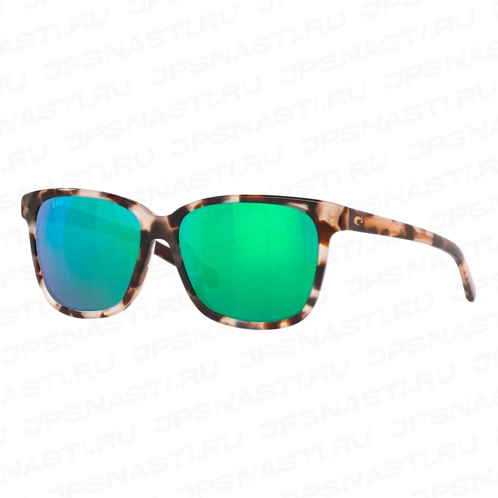Женские поляризационные очки Costa Del Mar May 580G, M, tiger cowrie/green mirror