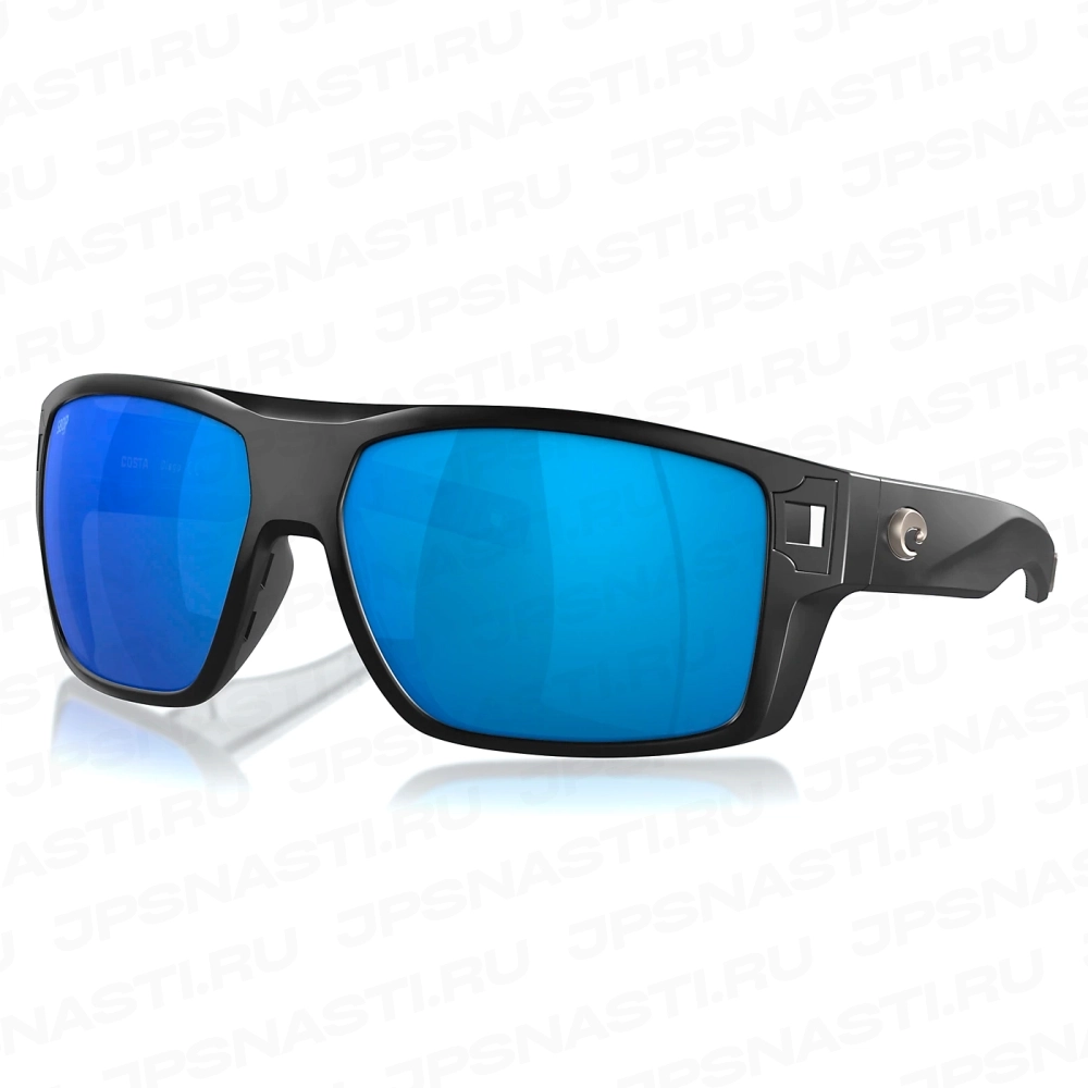Очки поляризационные Costa Del Mar Diego 580G, XL, regular fit, matte black/blue mirror