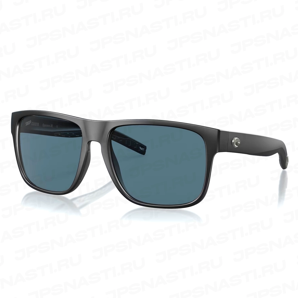 Очки поляризационные Costa Del Mar Spearo XL 580P, XXL, wide fit, matte black/gray