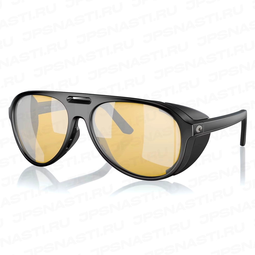 Очки поляризационные Costa Del Mar Grand Catalina 580G, XL, wide fit, matte black/sunrise mirror