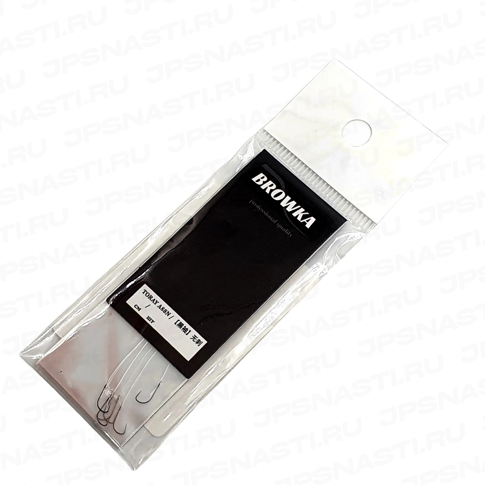 Готовые поводки для танаго Browka, 5 см, #0.4, #2 (черный рукав), 6 шт.