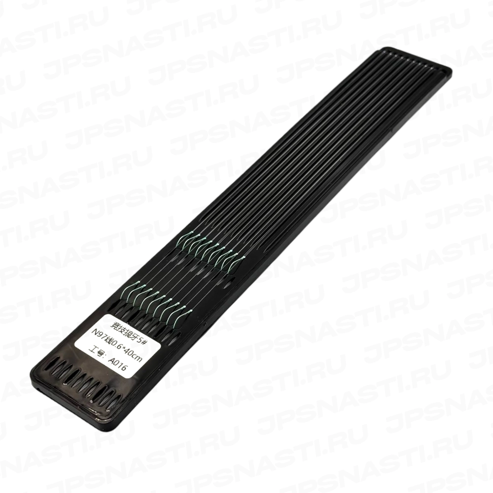 Готовые поводки Browka (карась), 40 см, #0.6, крючок #5 (спорт. волчий клык), 10 шт.