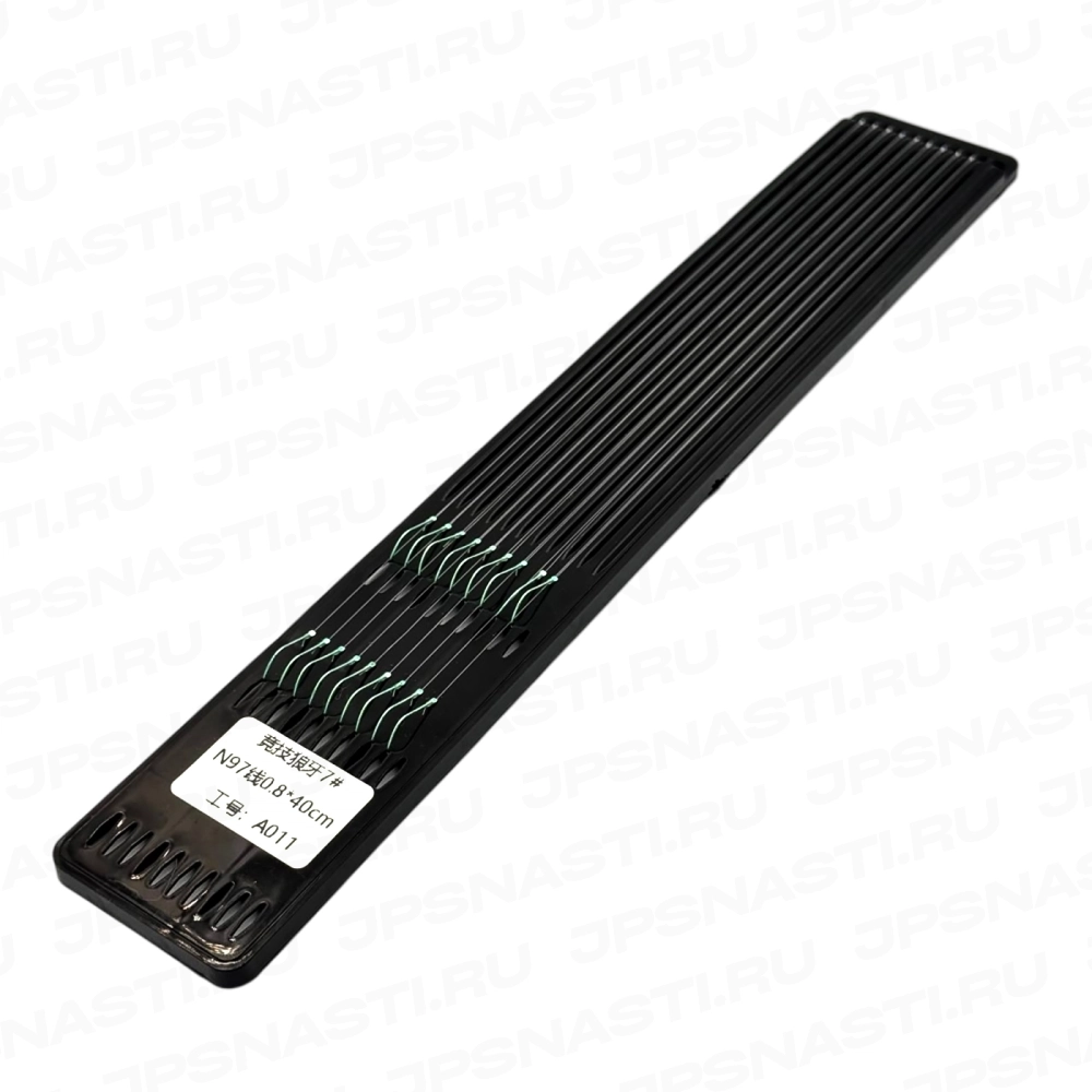 Готовые поводки Browka (карась), 40 см, #0.8, крючок #7 (спорт. волчий клык), 10 шт.