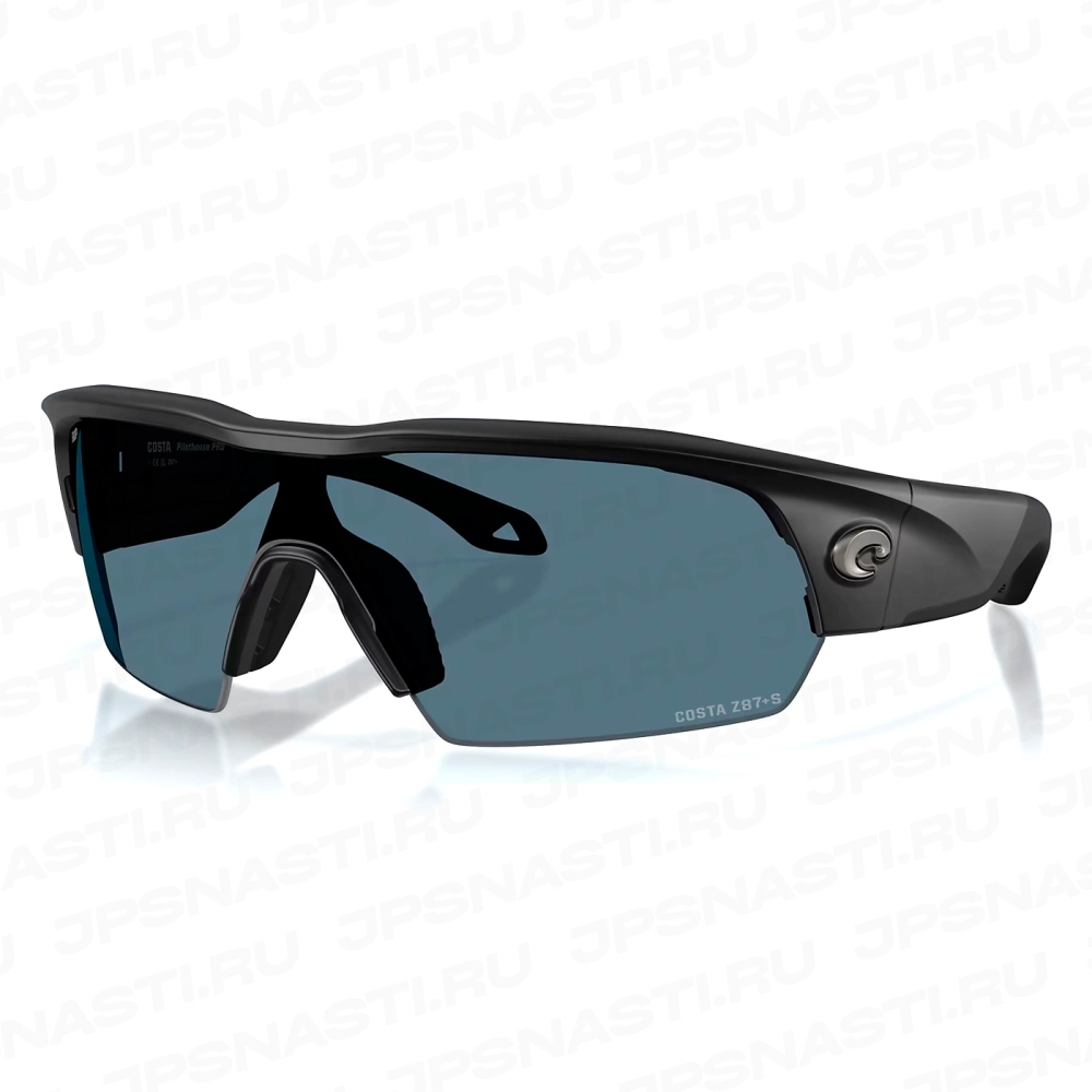 Очки поляризационные Costa Del Mar Pilothouse PRO 580P, XXL, wide fit, matte black/gray