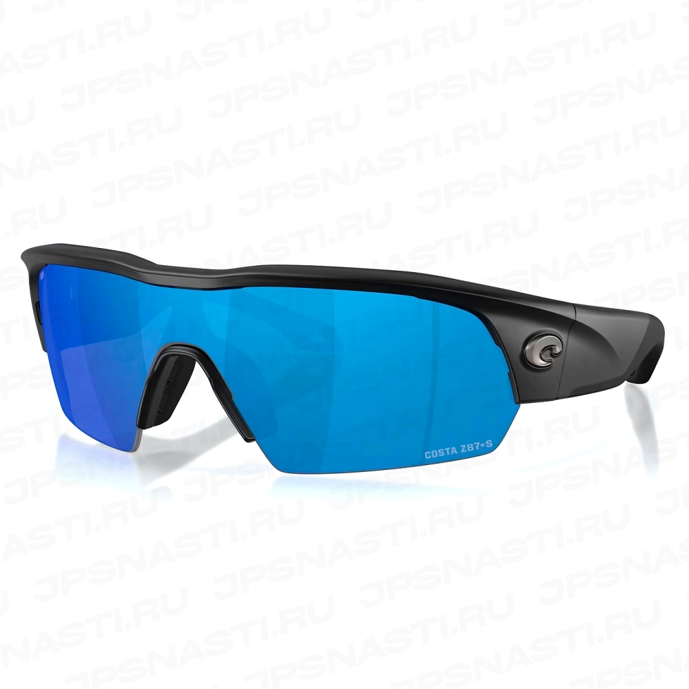 Очки поляризационные Costa Del Mar Pilothouse PRO 580P, XXL, wide fit, matte black/blue mirror