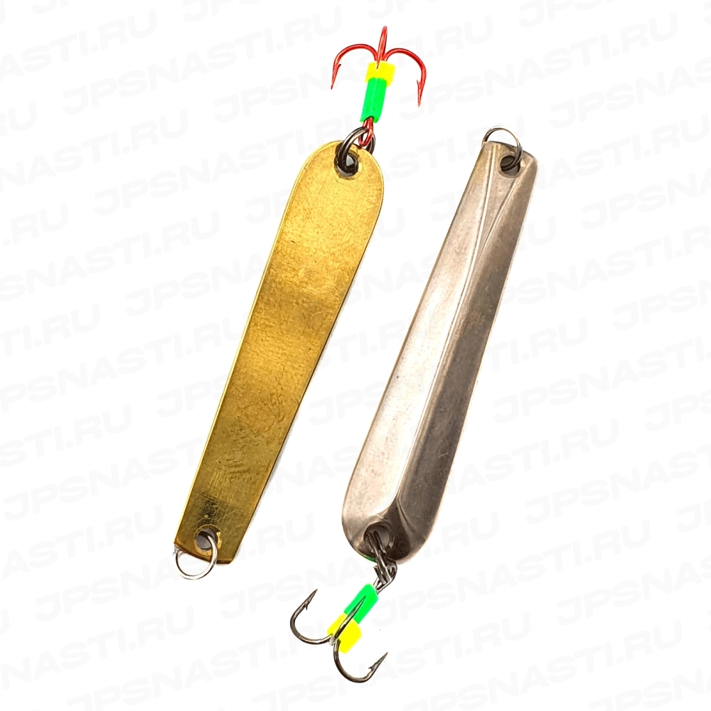 Зимняя блесна Winterlures Гробик, 55 мм, тройник б/ч, мельхиор/латунь