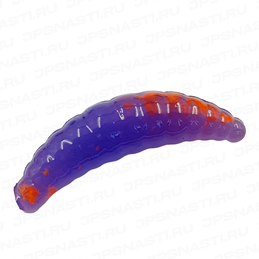 Силиконовые приманки Cool Place Maggot 1.6, фиолетовый/оранжевая крошка (New 2025), сыр