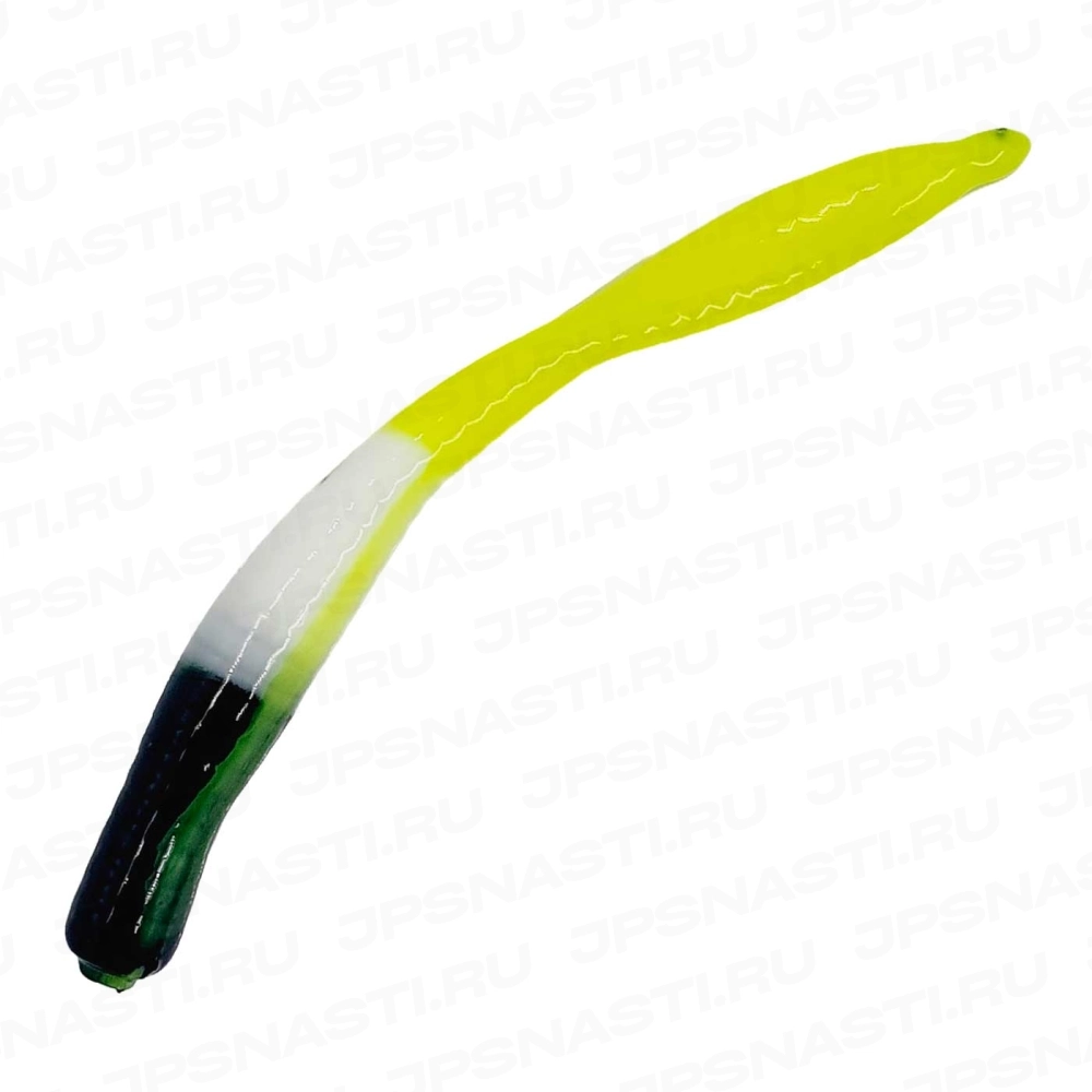 Силиконовые приманки Cool Place Bomber, черный/белый/зеленый, сыр