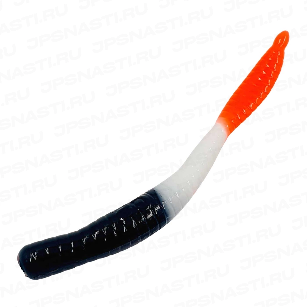 Силиконовые приманки Cool Place Bomber, черный/белый/красный, сыр