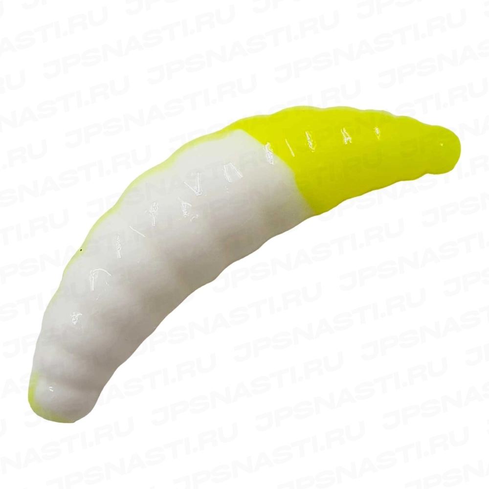 Силиконовые приманки Cool Place Maggot 1.6, белый/шартрез, сыр