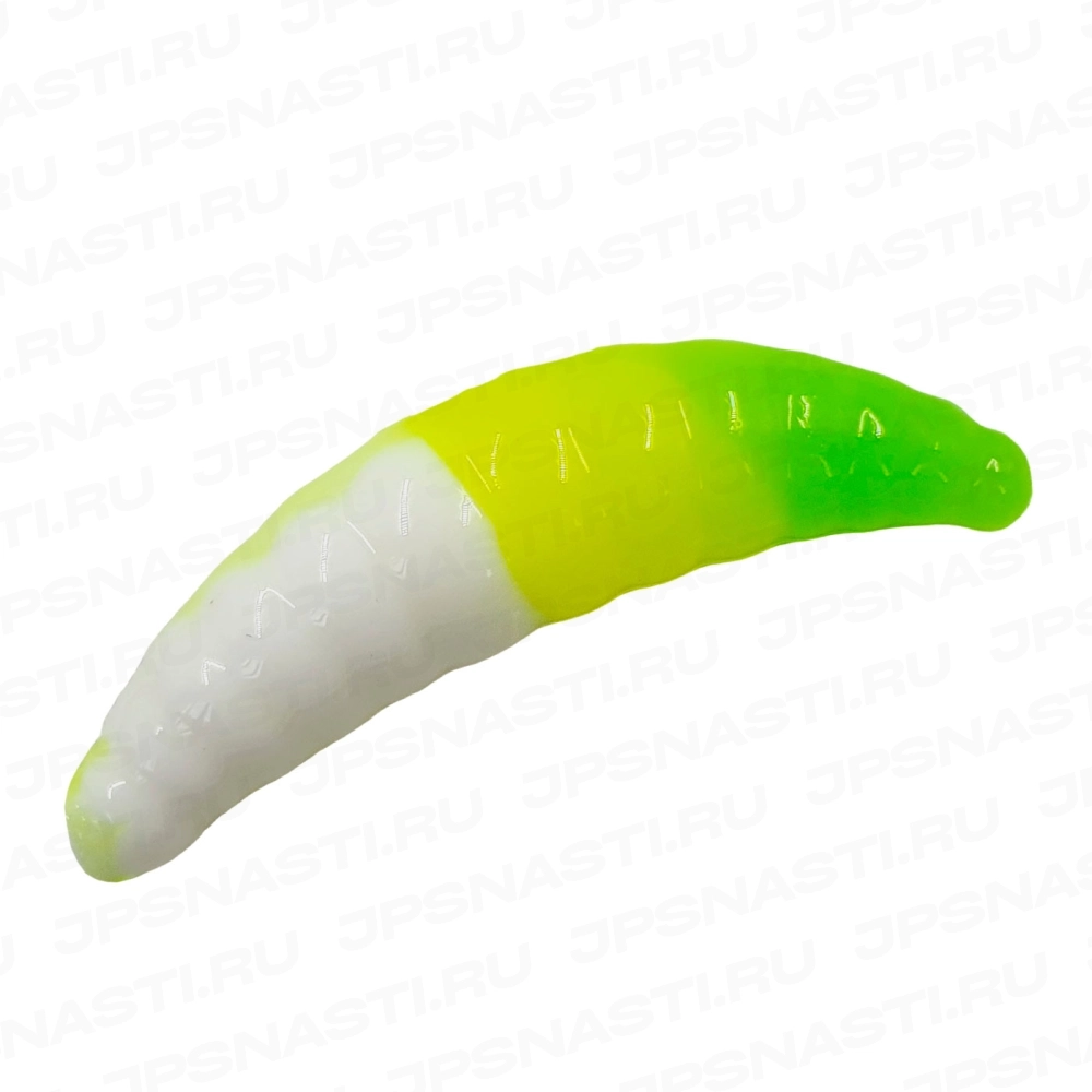 Силиконовые приманки Cool Place Maggot 1.6, белый/шартрез/зеленый, сыр