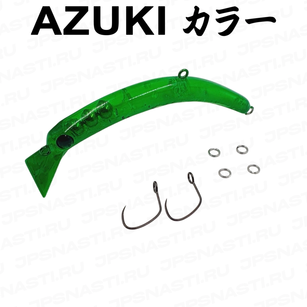 Воблер 1089 Koubou SakasanYoro Slim 60FS, 3.1 г, #Clear Green Glow (Azuki Oricolor)