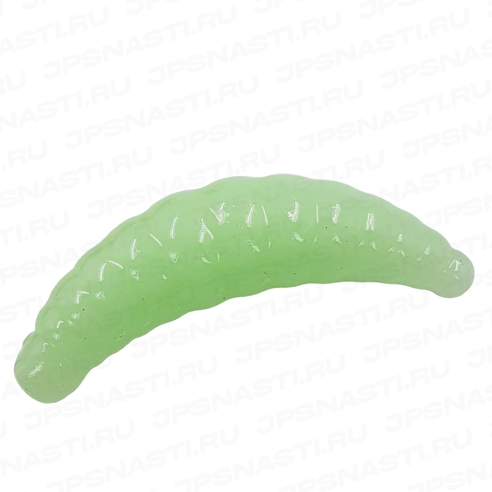 Силиконовые приманки Cool Place Maggot Stretch, мятный GLOW, сыр