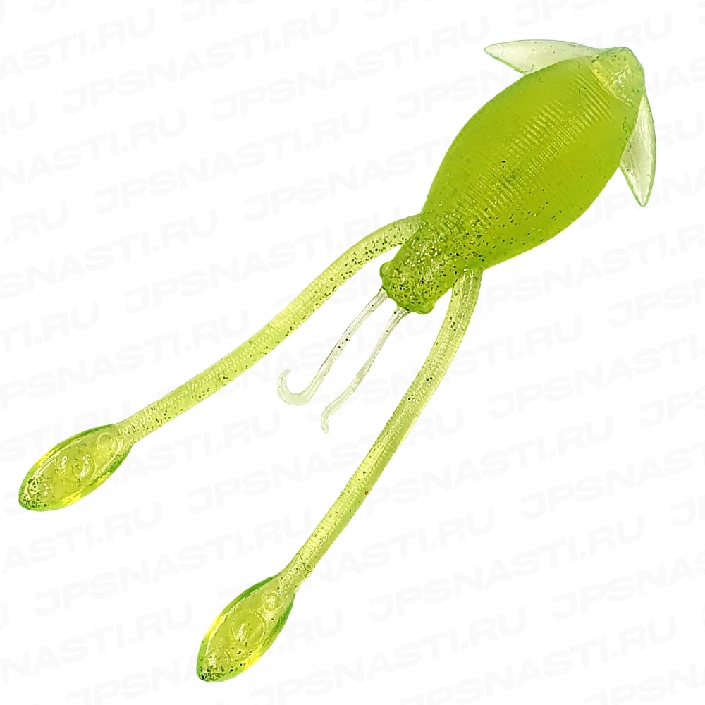 Силиконовые приманки Eleven Lures Squidward 2.8, 10 шт, #Yoda Slime