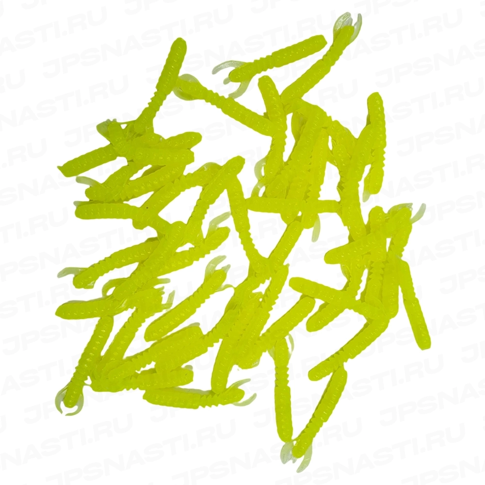 Силиконовые приманки Eleven Lures ScareCraw 1.2, 45 шт, #Fluo Lemon