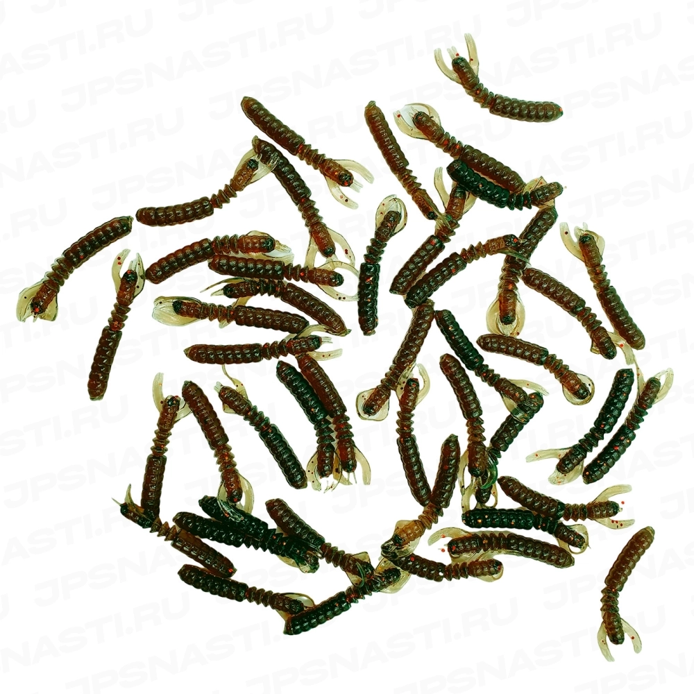 Силиконовые приманки Eleven Lures ScareCraw 1.2, 45 шт, #Motor Oil