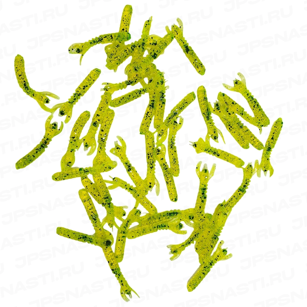 Силиконовые приманки Eleven Lures ScareCraw 1.2, 45 шт, #Toxic