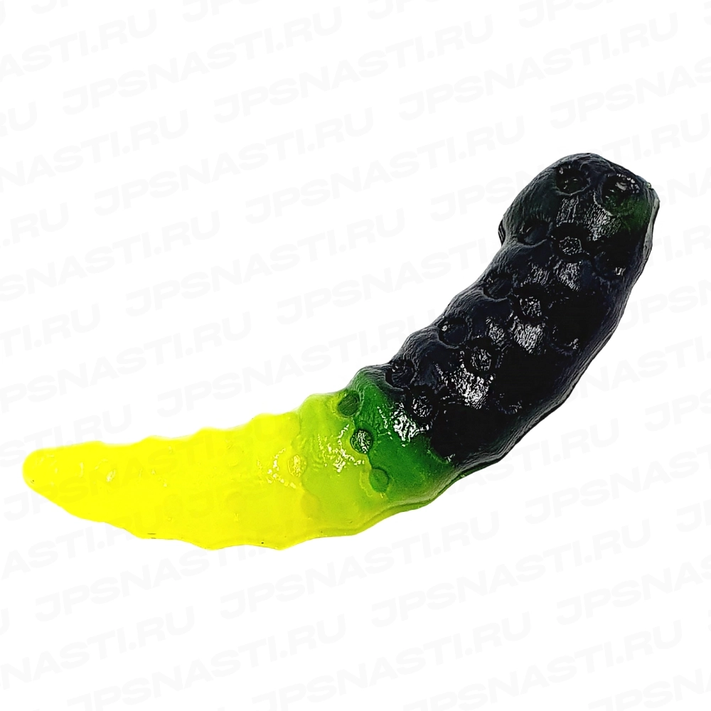 Силиконовые приманки Eleven Lures Leench 1.5, Black Lemon, сыр
