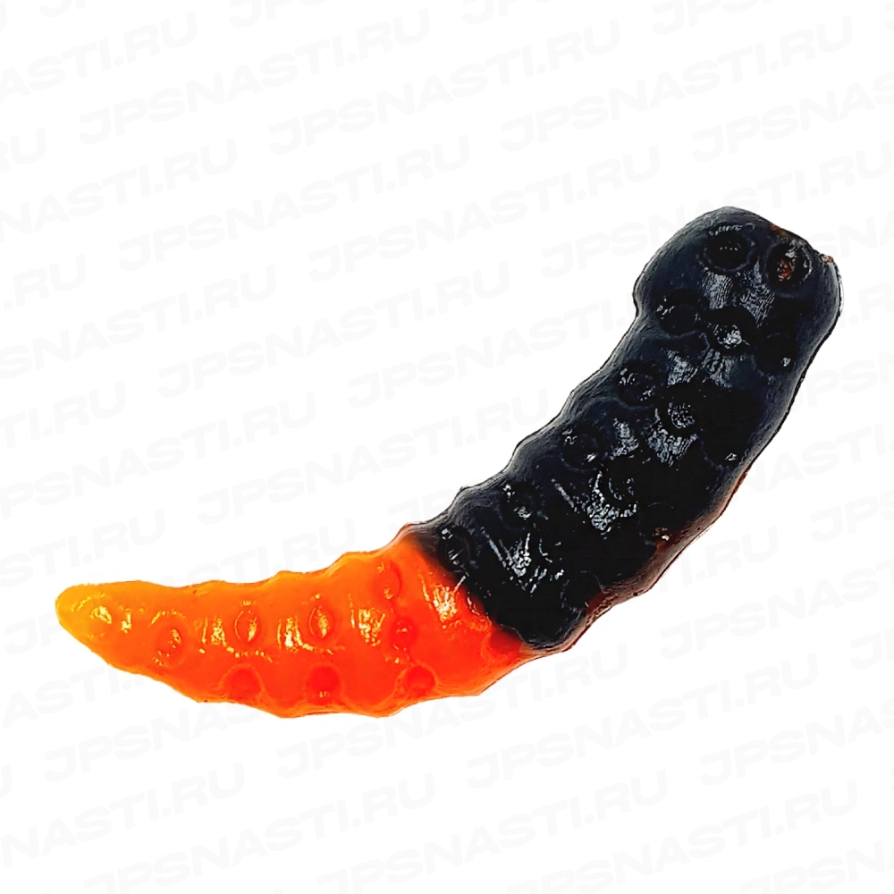 Силиконовые приманки Eleven Lures Leench 1.5, Black Orange, сыр