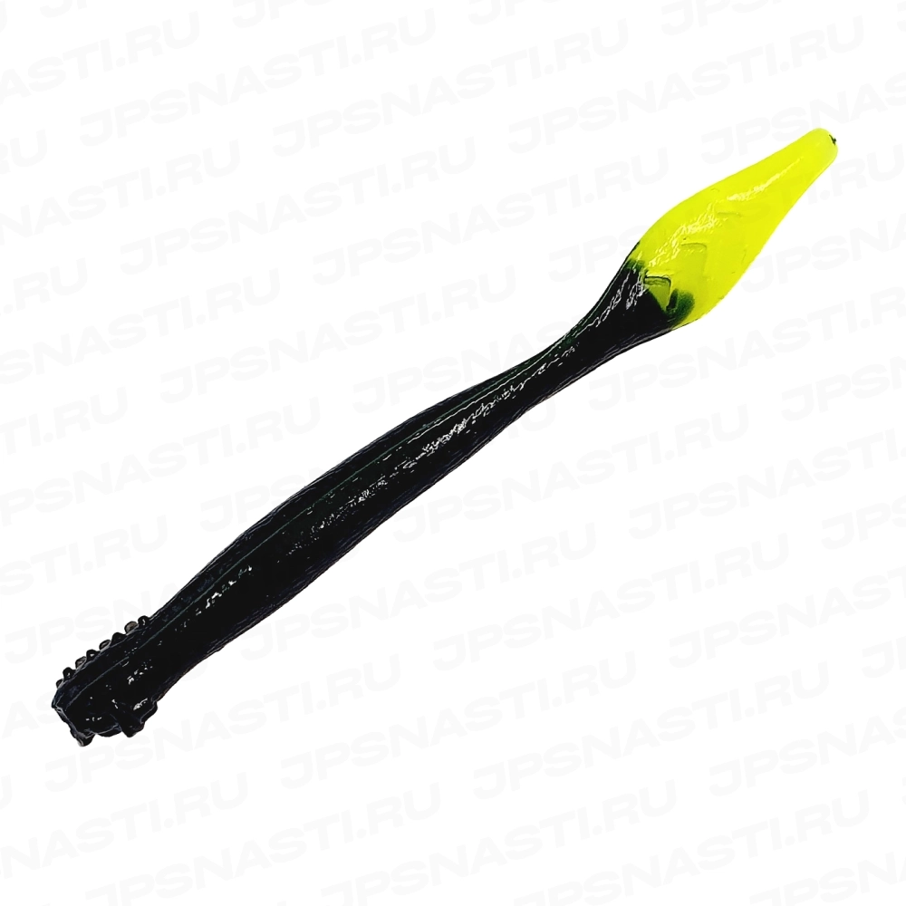 Силиконовые приманки Eleven Lures Bobr 3.1, Black Lemon, сыр