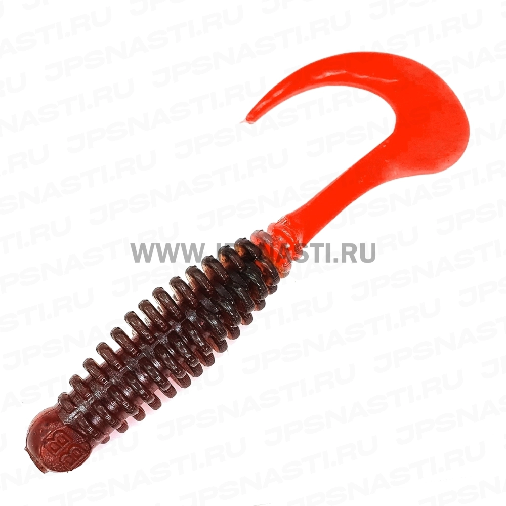 Силиконовые приманки Boroda Baits Phantom 160, 231 Motor Oil / Red, блистер