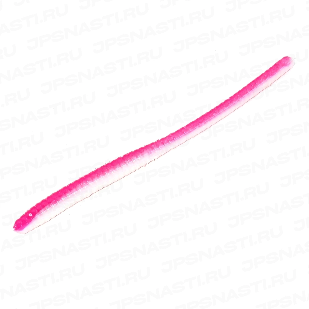 Силиконовые приманки MicroFishing Worm, 2.25 inch, креветка, #7 бело-розовый