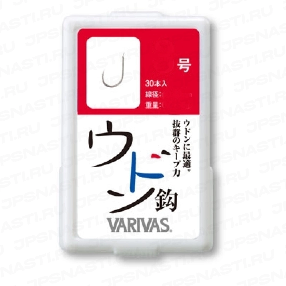 Крючки Varivas Gran Udon, #3, серебрянный, 30 шт