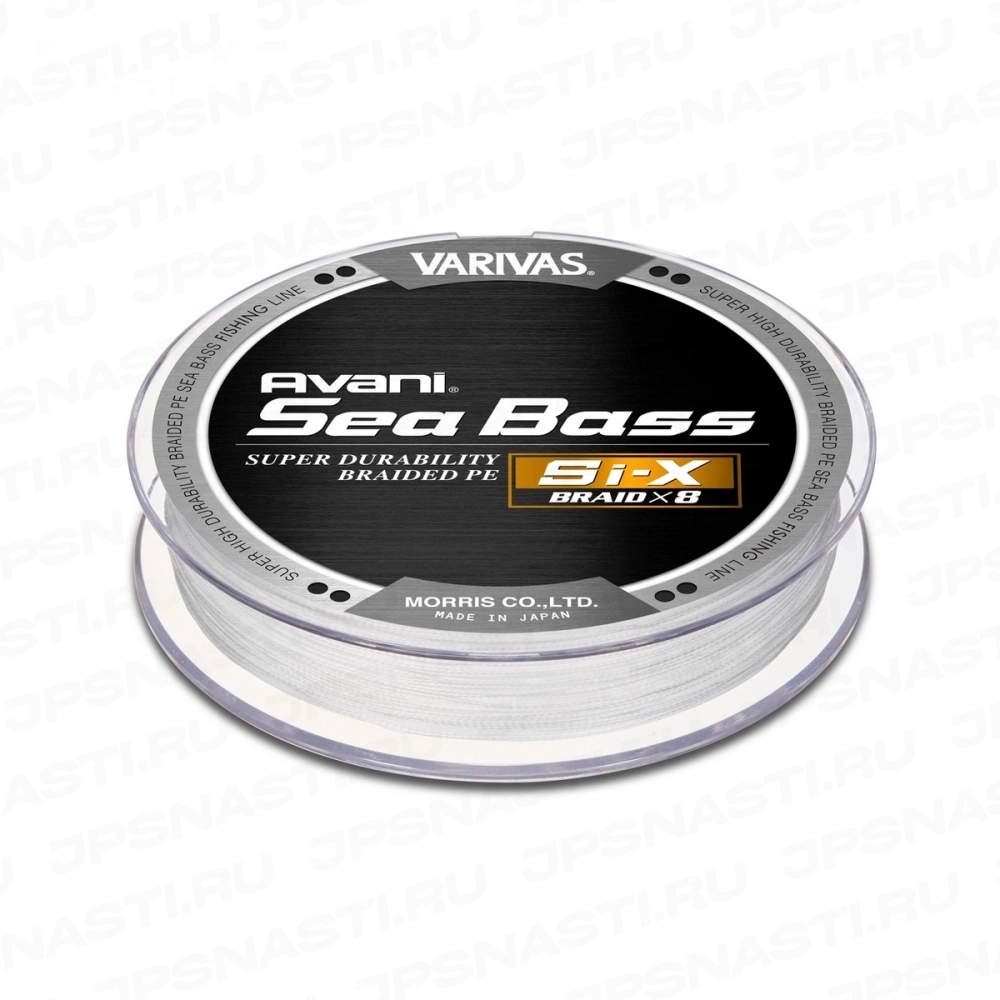 Плетеный шнур Varivas Avani Sea Bass PE [Si-X] х8, #0.8, 150 м, белый