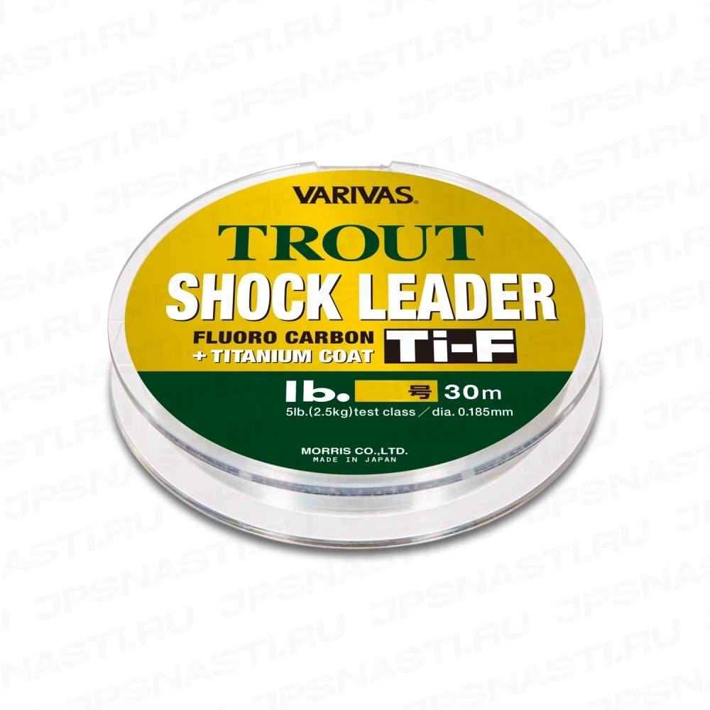 Шок лидер флюорокарбоновый Varivas Trout Shock Leader Ti-F, #1.2, 30 м, прозрачный