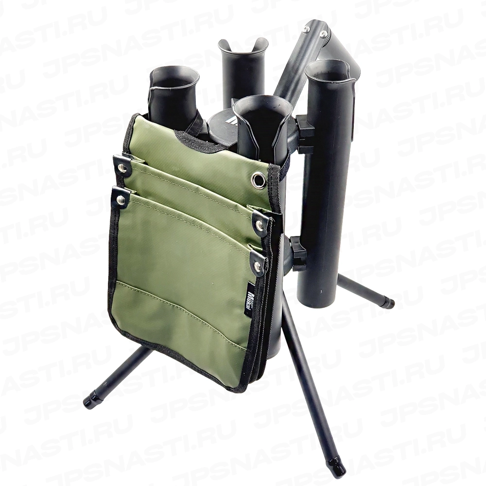 Стойка для спиннингов Mukai SPOT-4 + PVC with Bag, Black