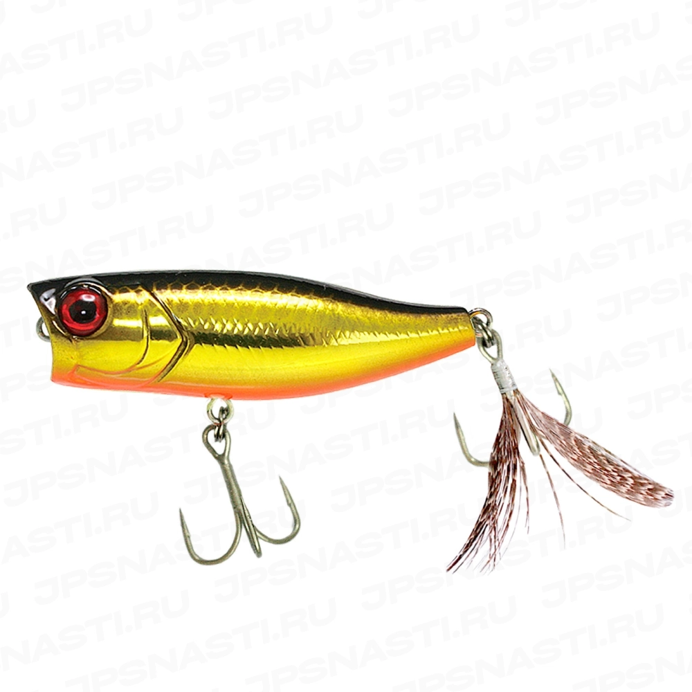 Воблер Jackall Chubby Popper 42, 3.3 г, hl gold black
