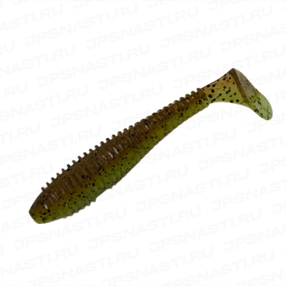 Силиконовые приманки Keitech Swing Impact FAT, 2.8 inch, #401 Green Pumpkin / Chartreuse