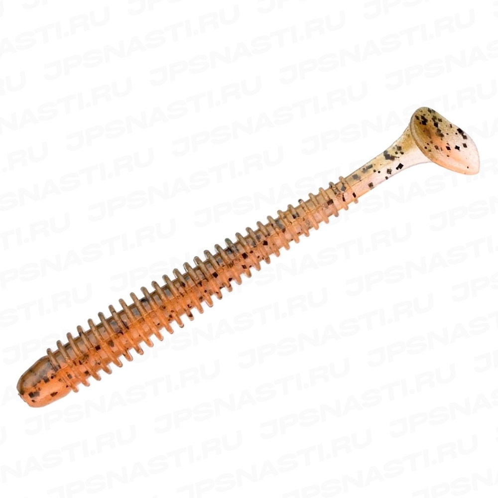Силиконовые приманки Keitech Swing Impact, 4 inch, #438 Green Pumpkin Fire