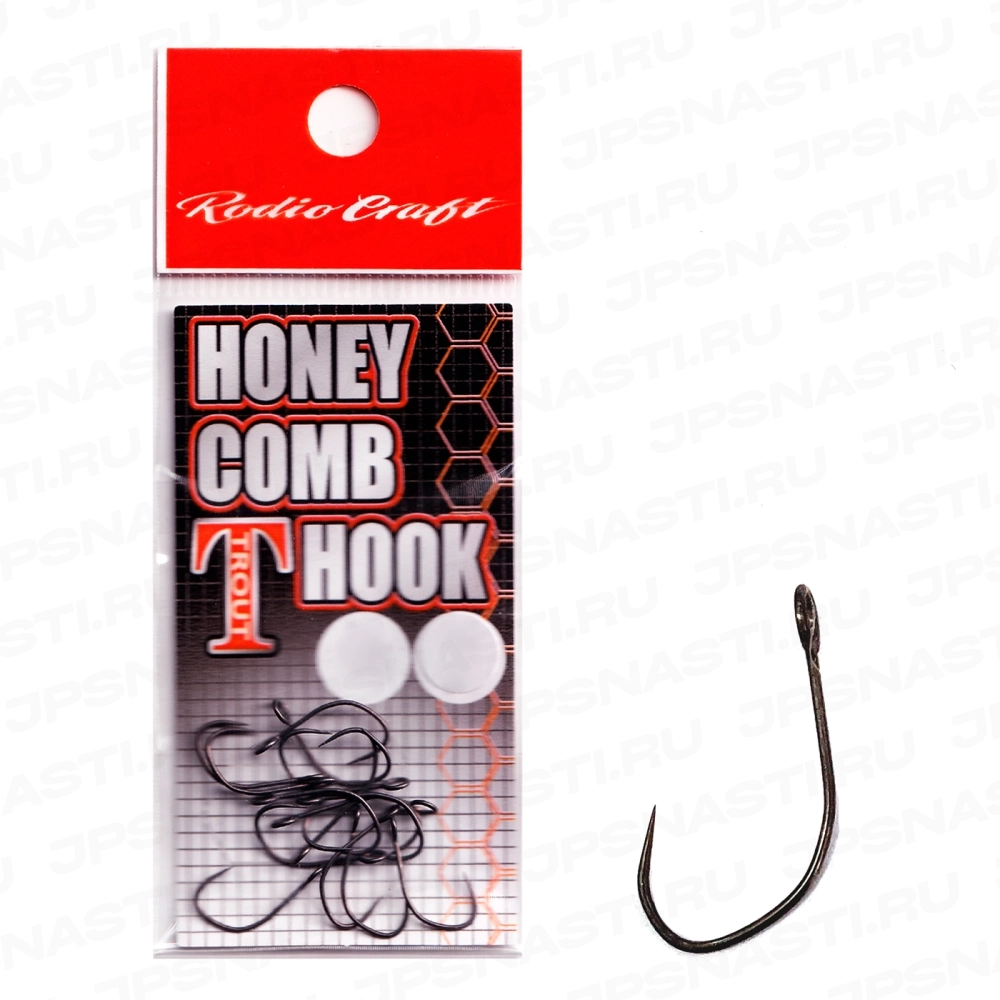 Крючки одинарные Rodio Craft Honey Comb T Hook, #6, Service pack 50 pcs