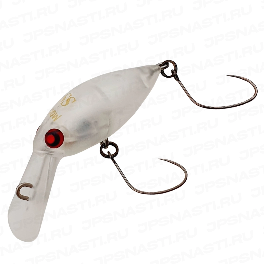 Воблер Rodio Craft Moca 2 Hooks DR SS (Rattle), 2.4 г, #01 Clear Matte