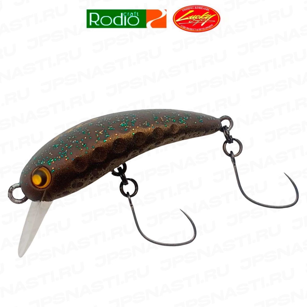Воблер Lucky Craft x Rodio Craft Wah 37FII, 2.5 г, #08 Kuro Manju