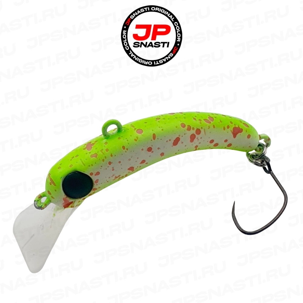 Воблер 1089 Koubou SakasanYoro Slim 35FS, 2.1 г, #RU109 Green Glow (Jpsnasti Oricolor)