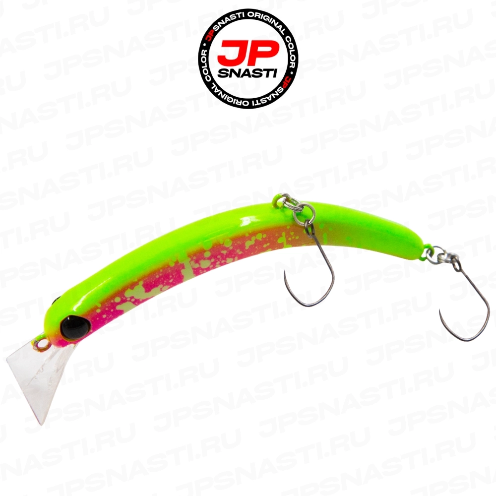 Воблер 1089 Koubou SakasanYoro Slim 60FS, 3.3 г, #RU101 Green Glow (Jpsnasti Oricolor)
