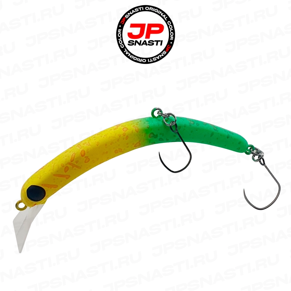 Воблер 1089 Koubou SakasanYoro Slim 60FS, 3.3 г, #RU106 Green Glow (Jpsnasti Oricolor)