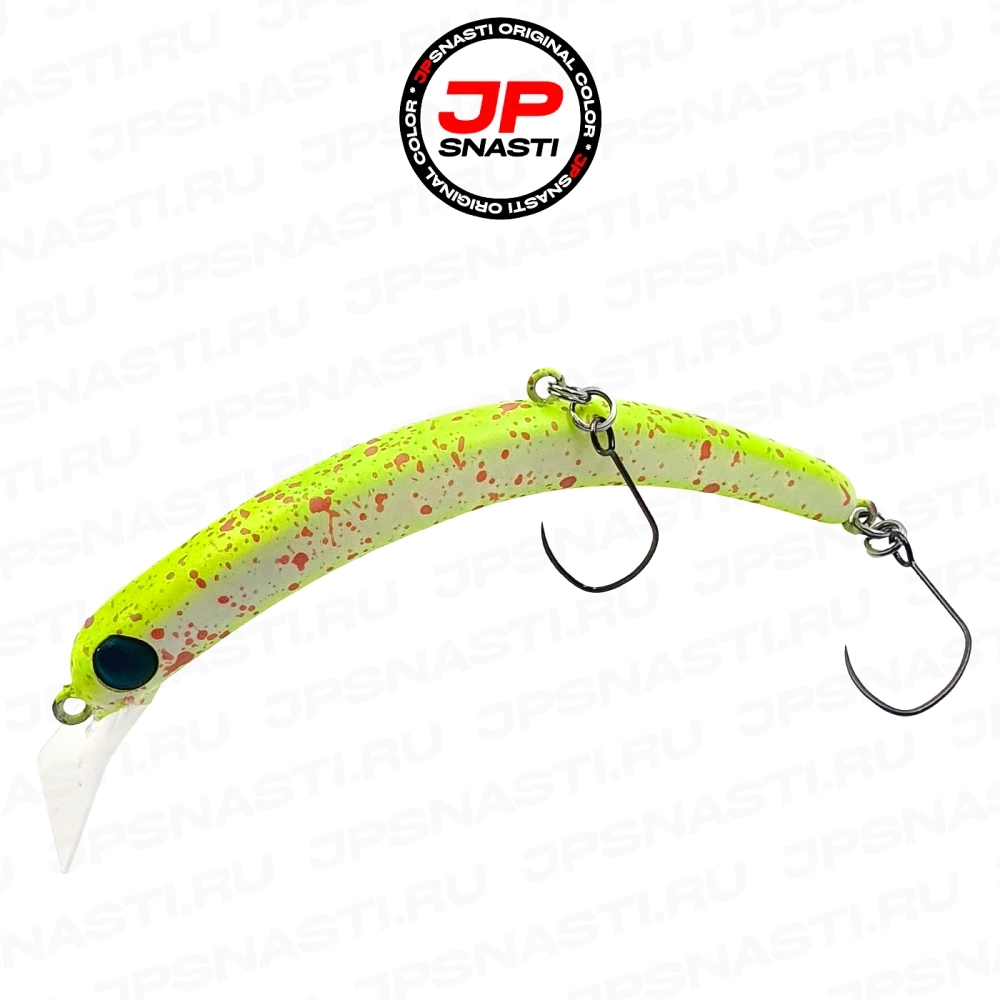 Воблер 1089 Koubou SakasanYoro Slim 60FS, 3.3 г, #RU109 Green Glow (Jpsnasti Oricolor)