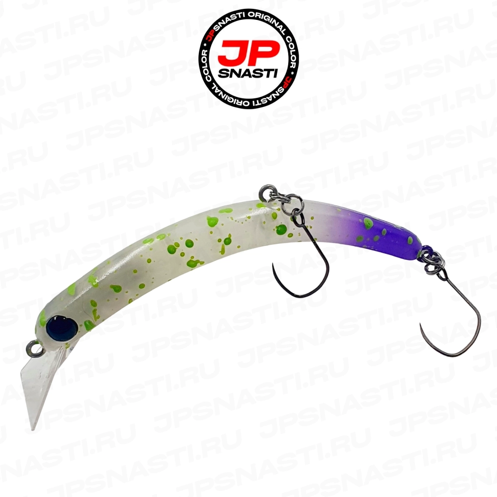 Воблер 1089 Koubou SakasanYoro Slim 60FS, 3.3 г, #RU201 Green Glow (Jpsnasti Oricolor)