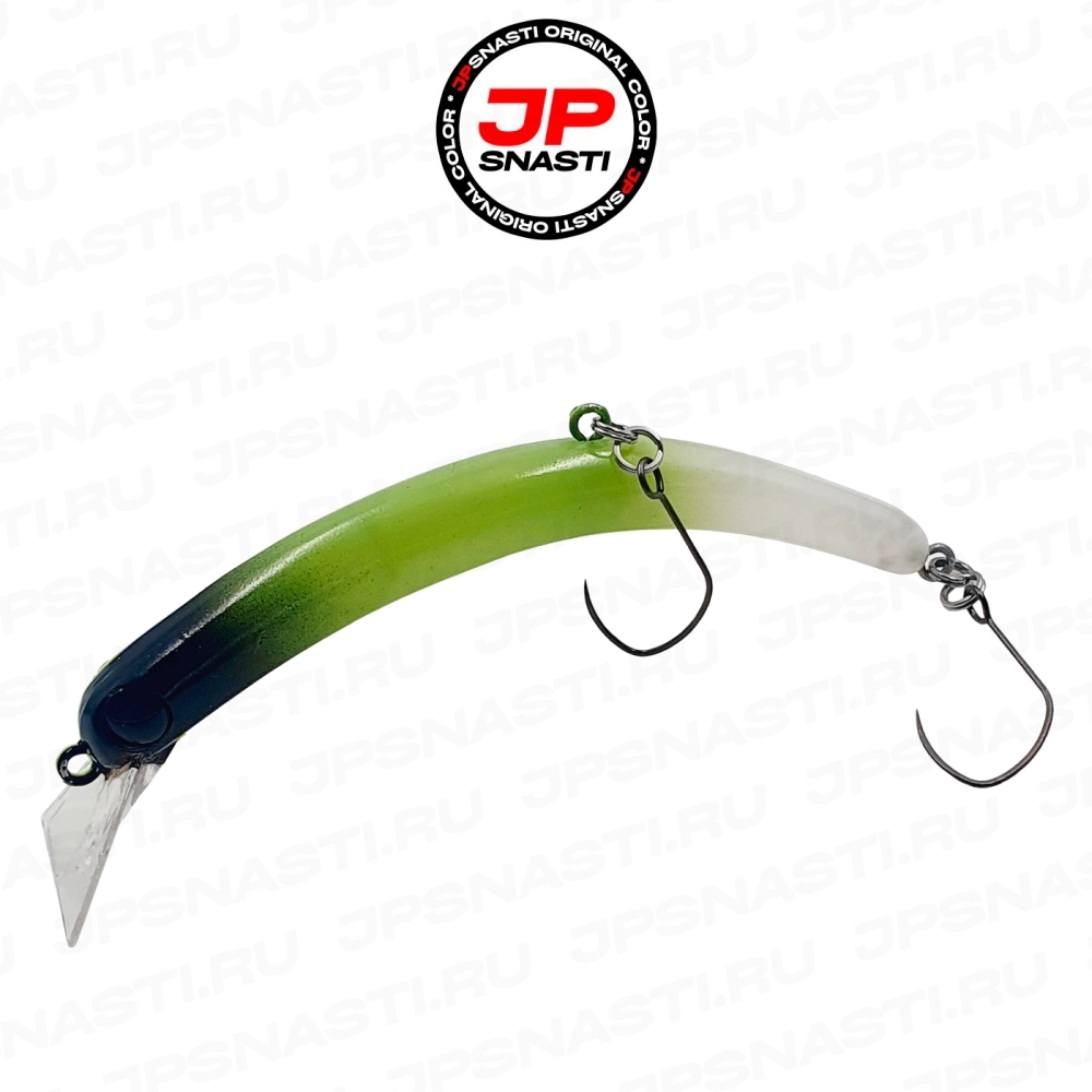 Воблер 1089 Koubou SakasanYoro Slim 60FS, 3.5 г, #RU206 Green Glow (Jpsnasti Oricolor)