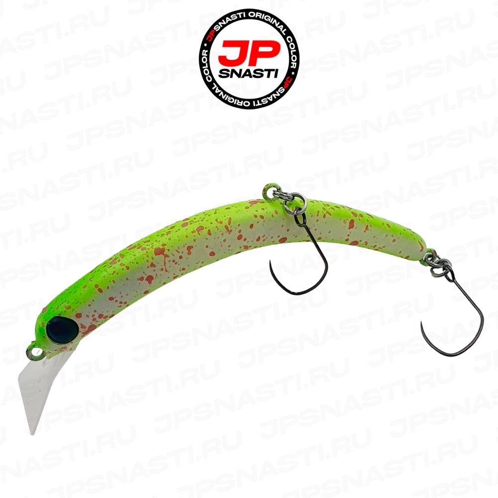 Воблер 1089 Koubou SakasanYoro Slim 60S, 2.7 г, #RU109 Green Glow (Jpsnasti Oricolor)