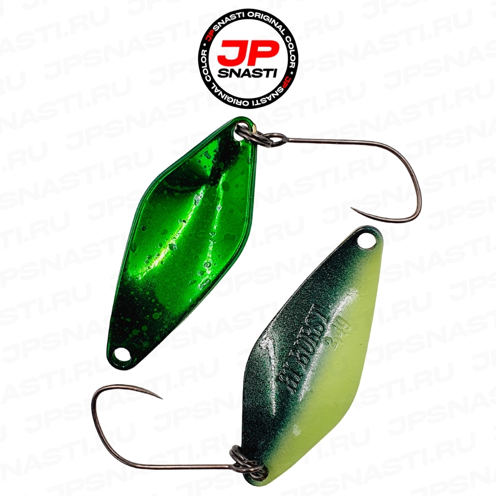 Колеблющаяся блесна ValkeIN Hi Burst, 2.4 гр, IZU-06 Glow Seed (Jpsnasti Oricolor)