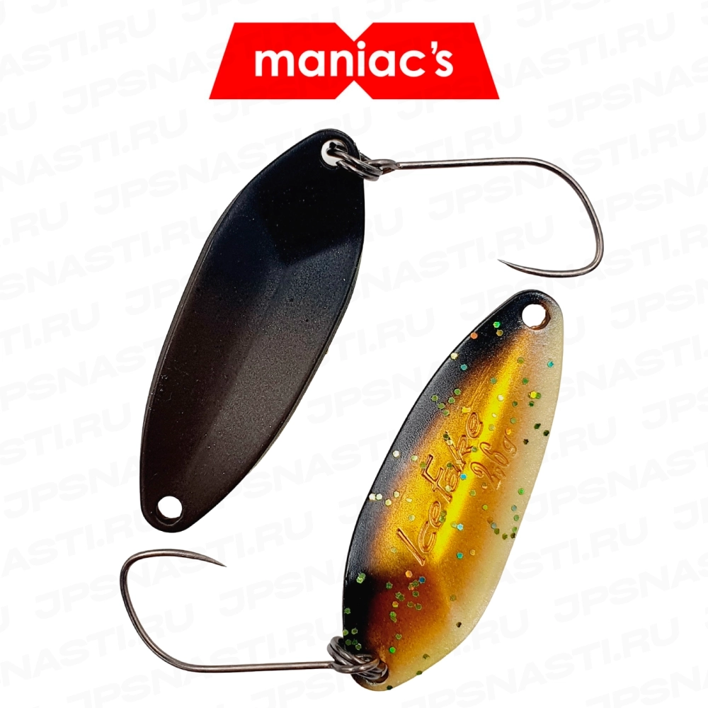 Колеблющаяся блесна ValkeIn Ice Fake, 2.6 гр, #S.M. Black Gold (Maniac's Oricolor)